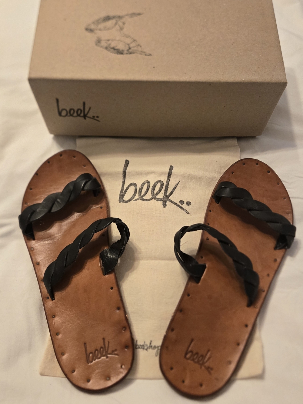 Beek Sandals - Braided Black, Size 11